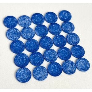 Lot of 25 Tripoley Marbled BLUE CHIPS ONLY VTG 1975 Cadaco No 255 REPLACEMENT